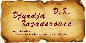 Đurđa Kozoderović vizit kartica